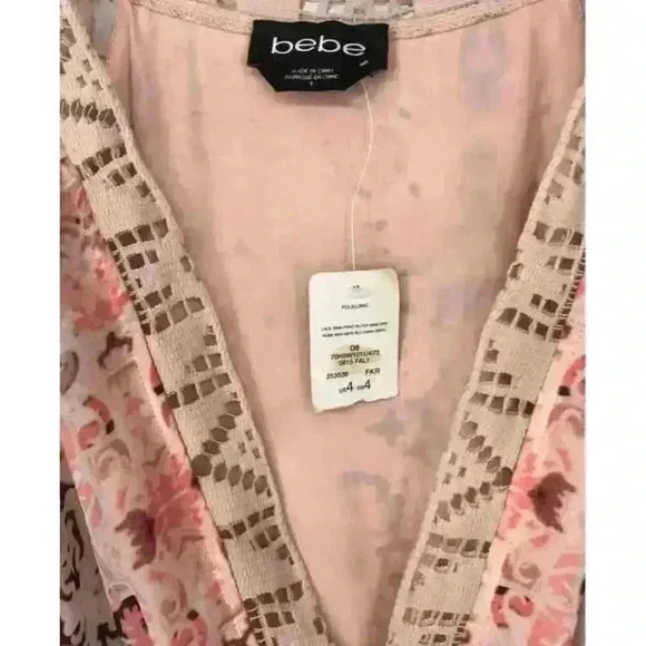 Bebe Women's Bohemian Maxi Dress Size 4 Multicolor Floral Paisley NWT Fairy - Picture 7 of 8